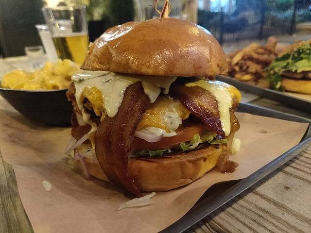 Ingredients and preparation for classic smash cheeseburger