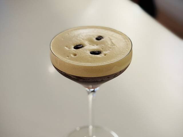 Ingredients and preparation for espresso martini