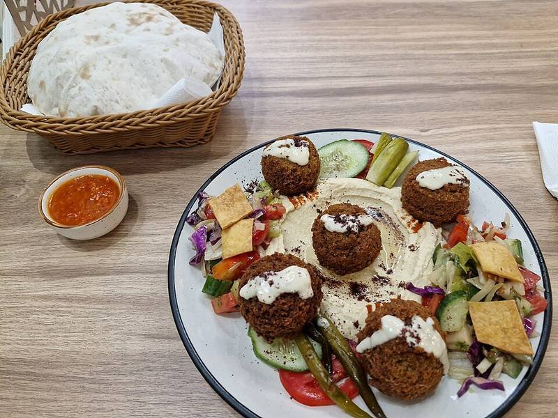 Crispy Falafel — middle eastern lunch recipe, served and ready to eat