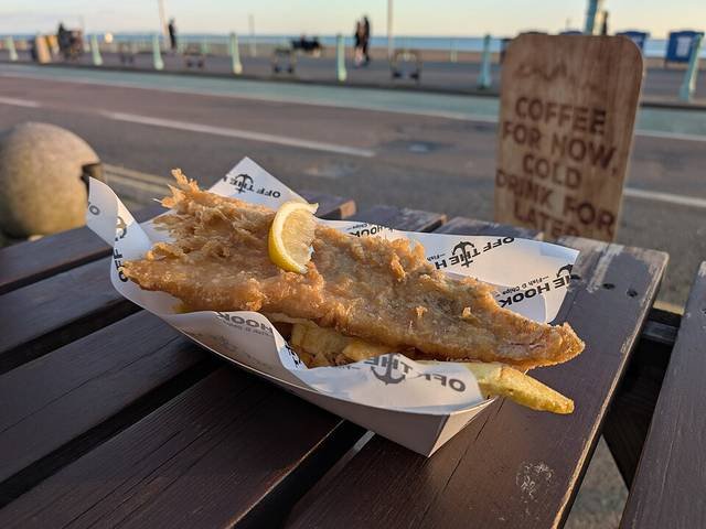 Ingredients and preparation for beer-battered fish and chips