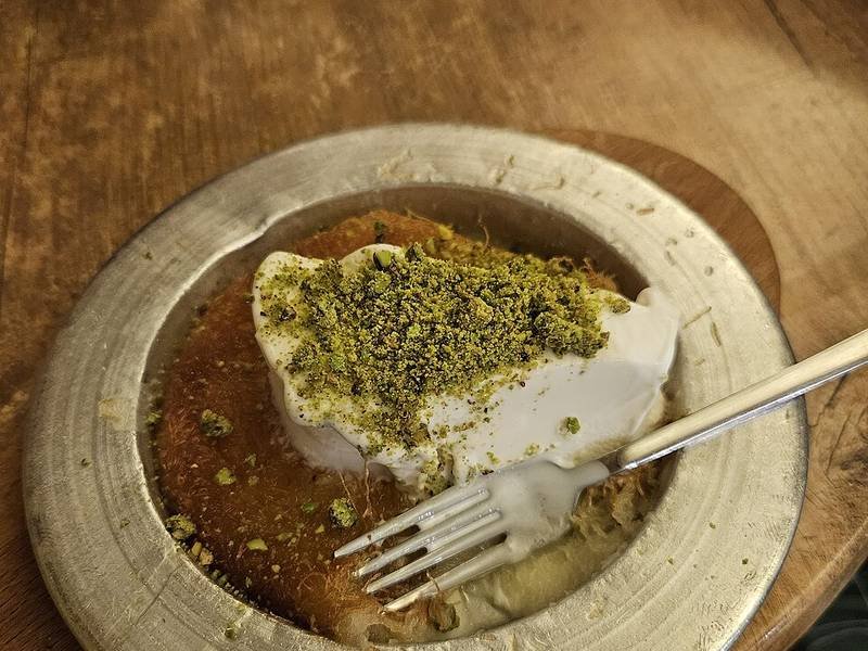 Knafeh — middle eastern desserts recipe, served and ready to eat