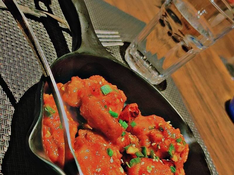 Korean Fried Chicken — korean dinner recipe, served and ready to eat