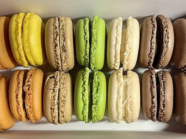 Ingredients and preparation for french macarons