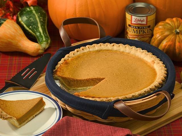 Ingredients and preparation for classic pumpkin pie