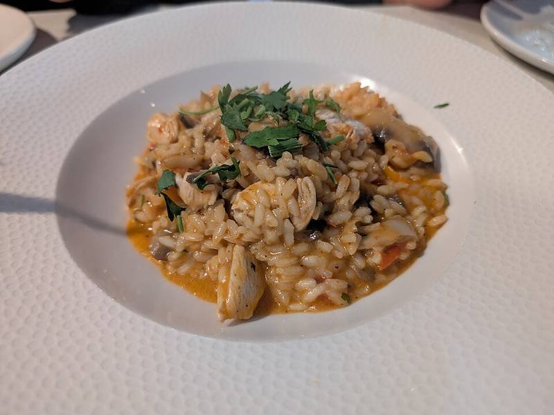 Risotto alla Milanese — italian dinner recipe, served and ready to eat