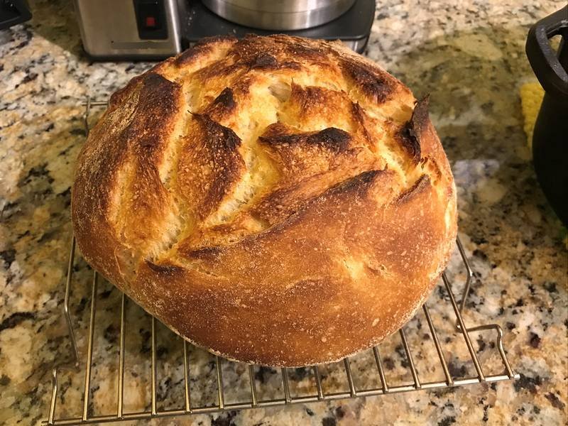 Artisan Sourdough Bread — american baking recipe, served and ready to eat
