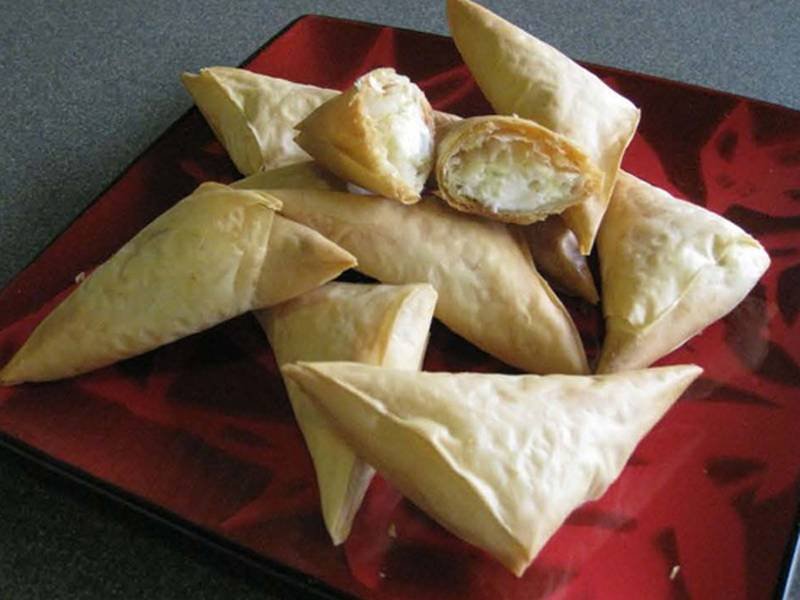 Spanakopita — greek appetizers recipe, served and ready to eat