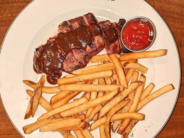 Ingredients and preparation for steak frites