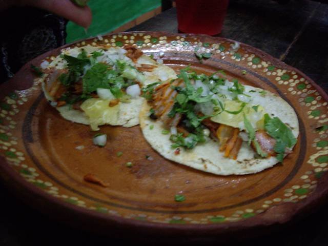 Ingredients and preparation for tacos al pastor