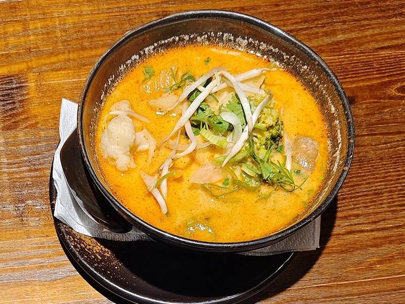Tom Kha Gai — thai healthy recipe, served and ready to eat