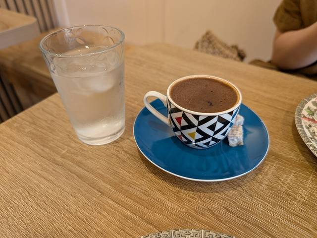 Ingredients and preparation for turkish coffee